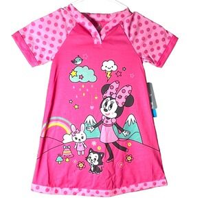 Disney‎ Pajama Dress Minnie Mouse & Friends Size 4 New